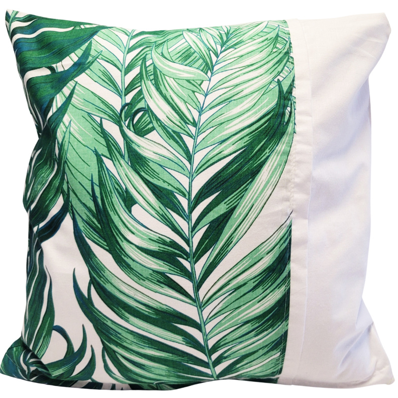 Poszewka z listewką Zielona palma 40x40