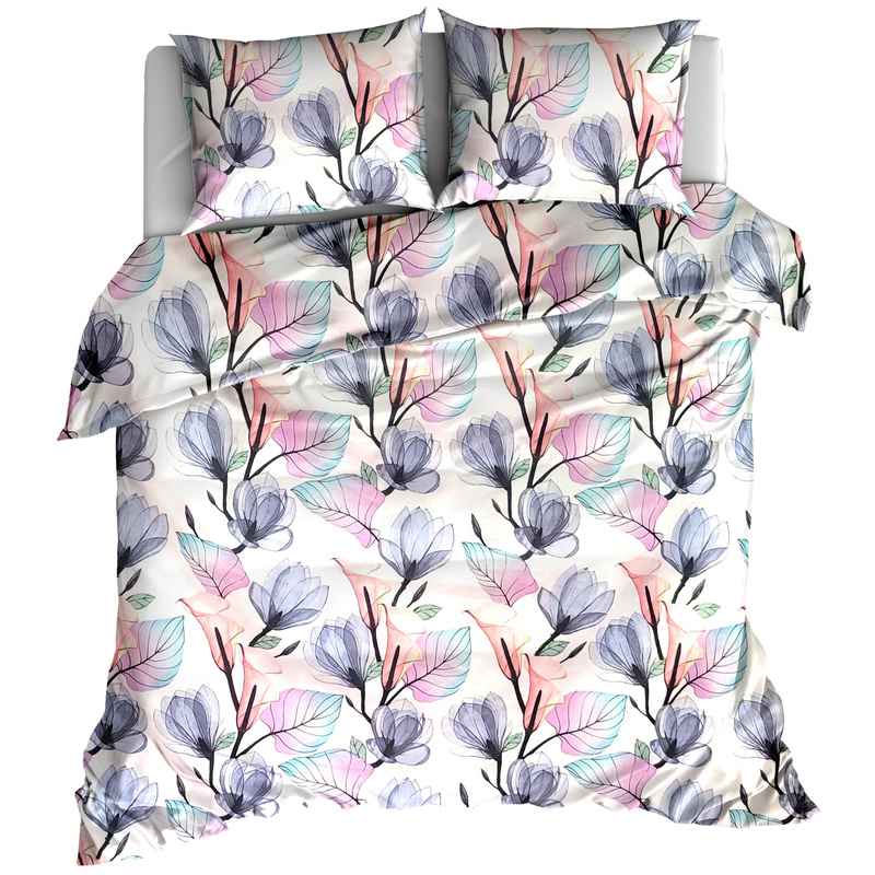 Pościel flanelowa Pastelowe kwiaty 220x200