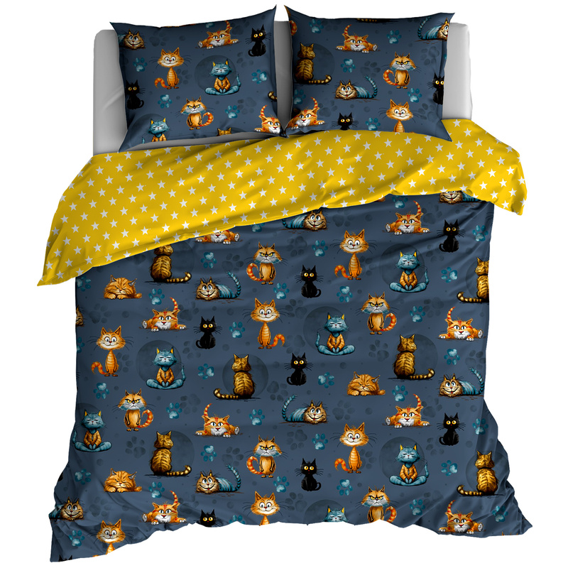 Pościel bawełniana Kocury 160x200