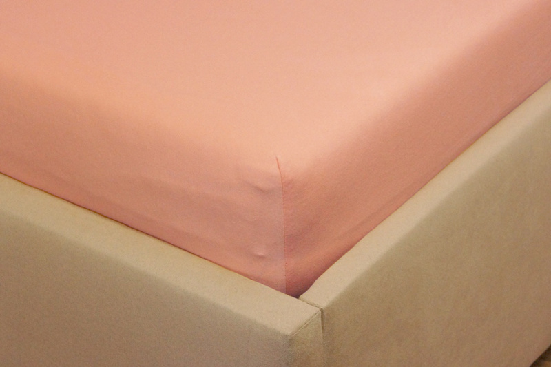 Prześcieradło jersey z gumką morelowe 70x140