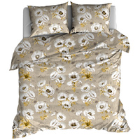 Pościel bawełniana Maki złote 150x200