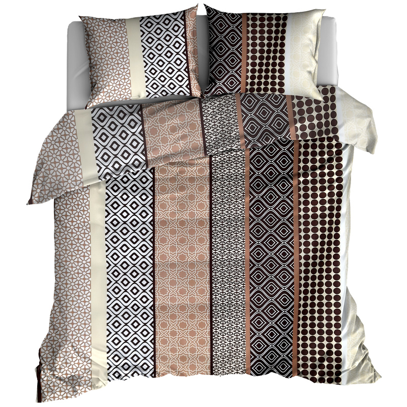 Pościel flanelowa Skandynawska brązowa 160x200