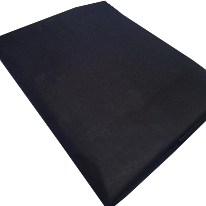 Prześcieradło bawełniane bez gumki Czarne 180x220