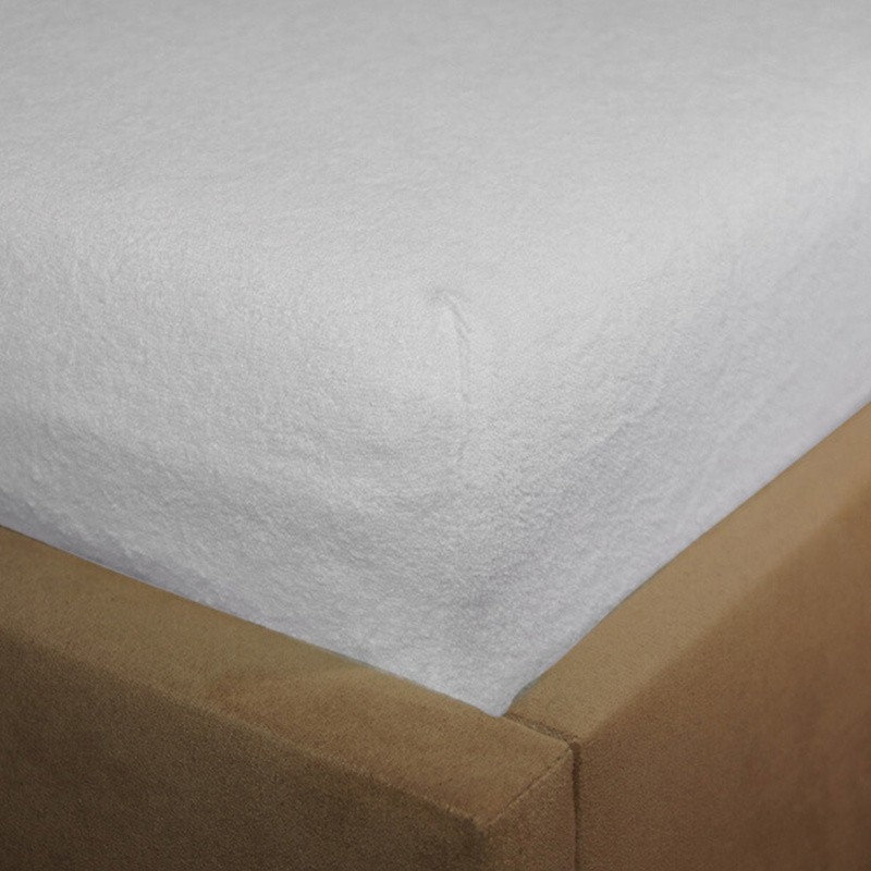 Prześcieradło frotte z gumką białe 200x220