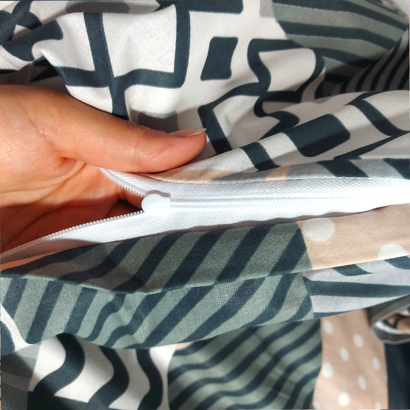 Pościel bawełniana Patchwork oliwka 160x200