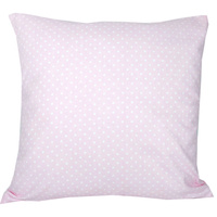 Poszewka bawełniana Białe kropki w różu 50x70