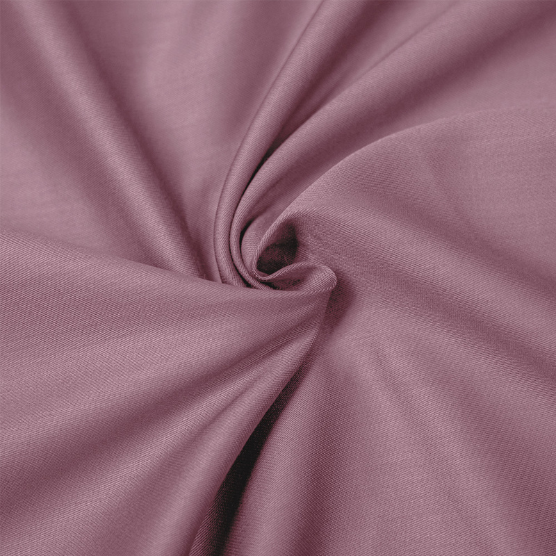 Prześcieradło satyna bawełniana bez gumki Brudny róż 180x200