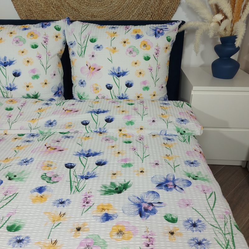 Pościel z kory Pastelowe kwiaty 160x200