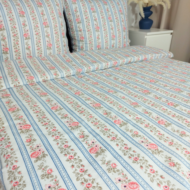 Pościel flanelowa Kwiaty serwetka 160x200