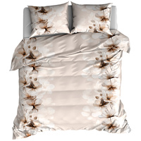 Pościel flanelowa Kwiatowy blask beżu 160x200