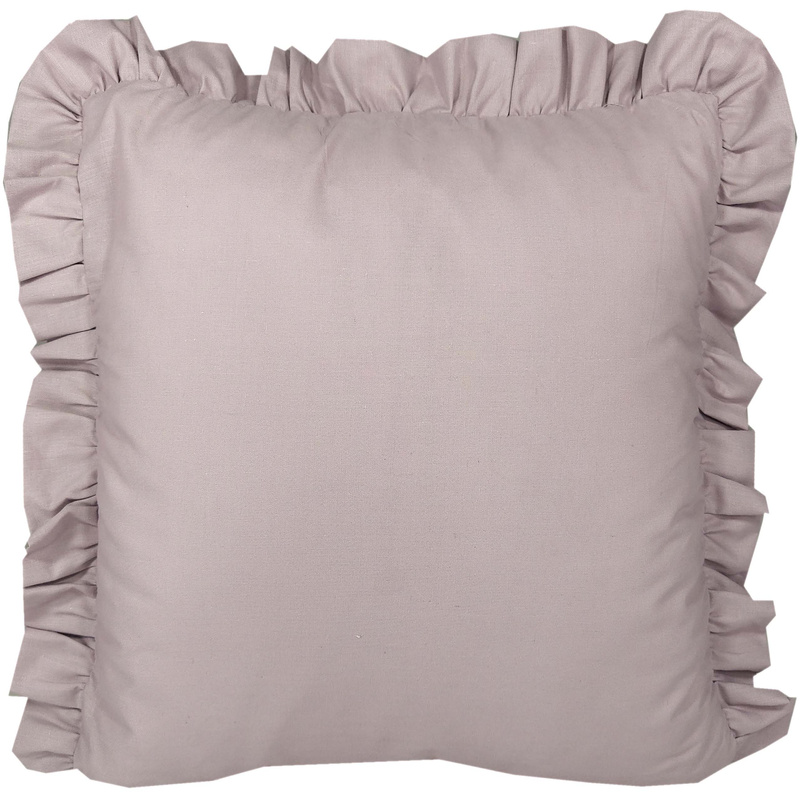 Poszewka bawełniana z falbanką 40x40 Brudny róż