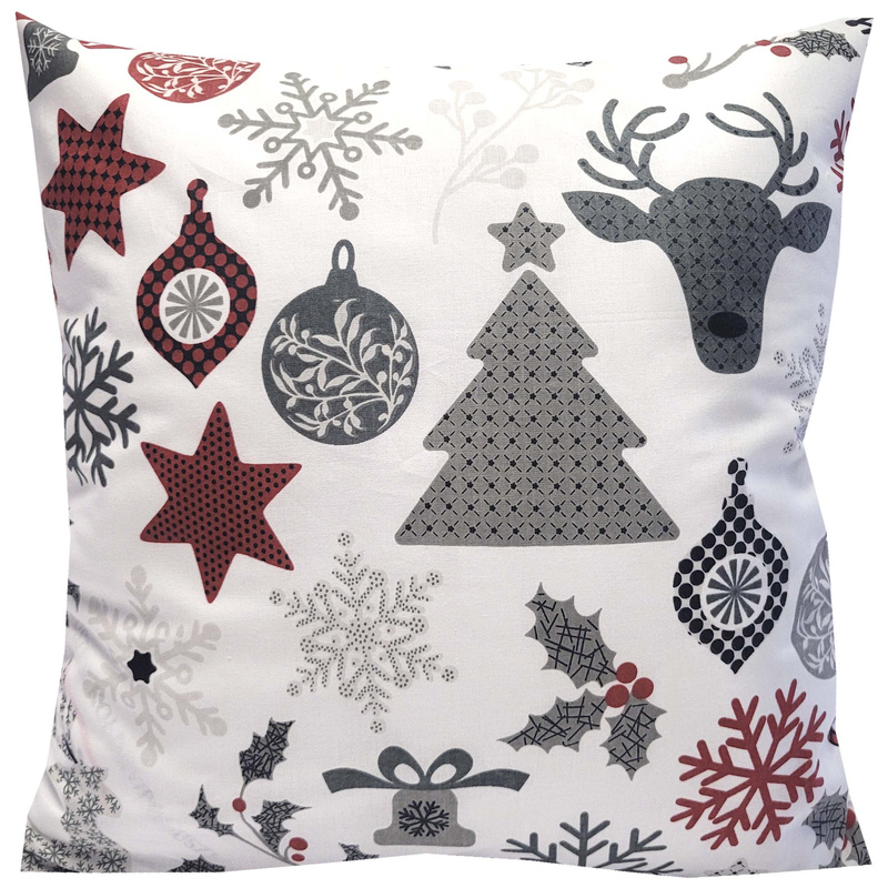 Poszewka bawełniana Renifery 50x70