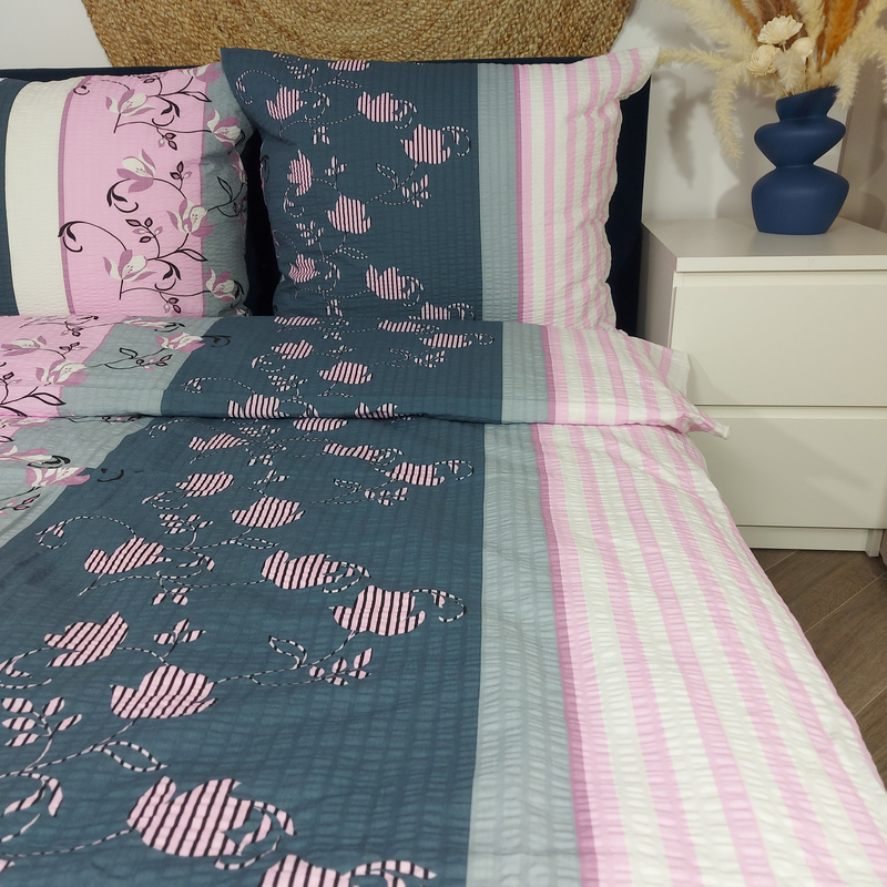 Pościel z kory Kwiaty w odbiciu róż 160x200