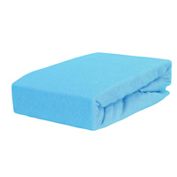 Prześcieradło frotte z gumką turkusowe 140x200