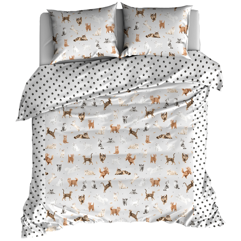 Pościel bawełniana Koty łapki 180x200