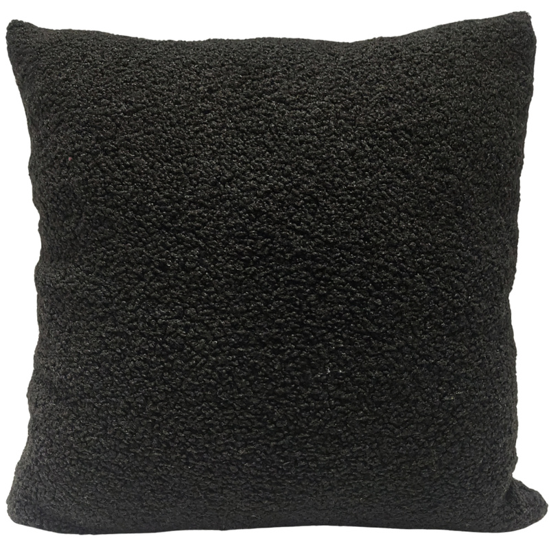 Poszewka Boucle Bukle Baranek czarna 50x50