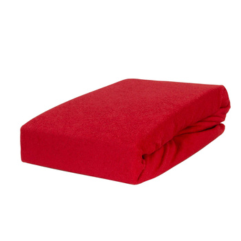 Prześcieradło frotte z gumką czerwone 60x120