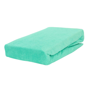 Prześcieradło frotte z gumką miętowe 60x120