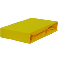 Prześcieradło jersey z gumką żółte 140x200