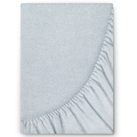 Prześcieradło frotte z gumką popielowe 90x200