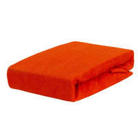 Prześcieradło frotte z gumką pomarańczowe 160x200