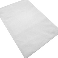 Prześcieradło bawełniane bez gumki Jasnoszare 180x200