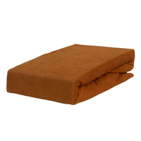 Prześcieradło frotte z gumką rude 160x200
