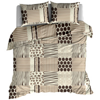 Pościel bawełniana Karmelowa panterka i zebra 200x200