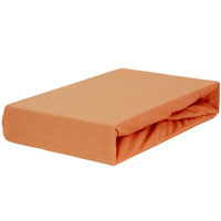 Prześcieradło jersey z gumką rude 160x200