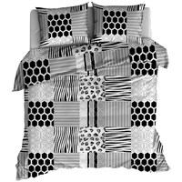 Pościel bawełniana Szara panterka i zebra 150x200