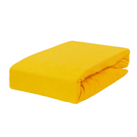 Prześcieradło frotte z gumką żółte 120x200
