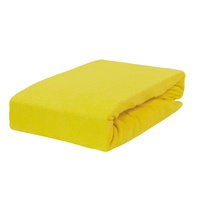 Prześcieradło frotte z gumką żółte cytrynowe 60x120