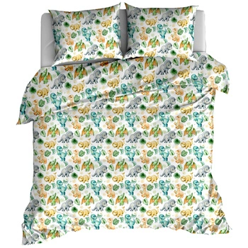 Pościel bawełniana Jurajska przygoda kolorowa 150x200