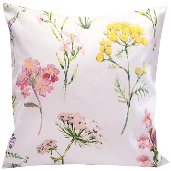 Poszewka bawełniana Biała łąka 50x50