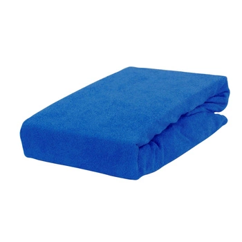 Prześcieradło frotte z gumką kobaltowe 200x220