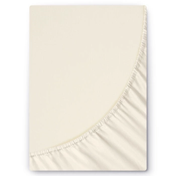 Prześcieradło satyna bawełniana z gumką Ecru 180x200