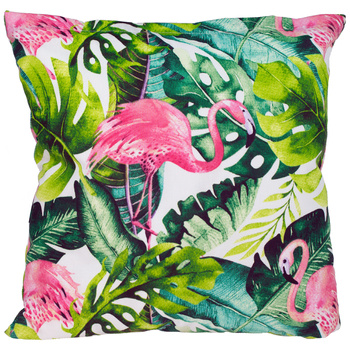 Poszewka bawełniana Flamingi liście palmy 50x70