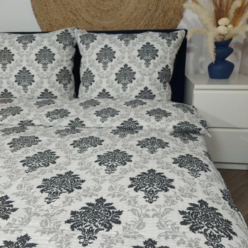 Pościel z kory Ornament szary 160x200