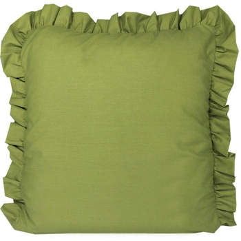 Poszewka bawełniana z falbanką 40x40 Limonkowa