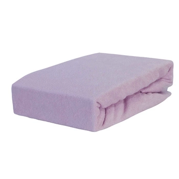 Prześcieradło frotte z gumką wrzosowe 60x120