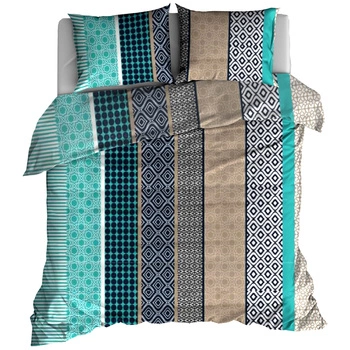 Pościel flanelowa Skandynawska turkus 160x200