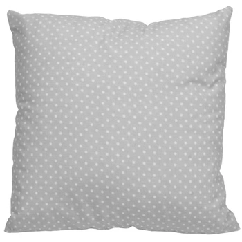 Poszewka bawełniana Białe kropeczki na szarym 40x60