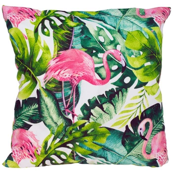 Poszewka bawełniana Flamingi liście palmy 30x30