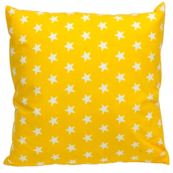Poszewka bawełniana Gwiazdka żółta 45x45
