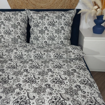 Pościel z kory Koronka na bieli 160x200