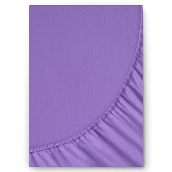 Prześcieradło satyna bawełniana z gumką Fioletowe 90x200