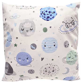 Poszewka bawełniana Planety niebieskie 30x50
