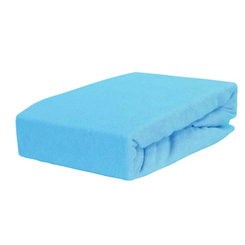 Prześcieradło frotte z gumką turkusowe 60x120
