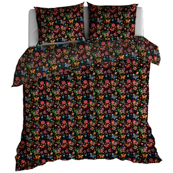 Pościel bawełniana Czarne motylki łowickie 160x200