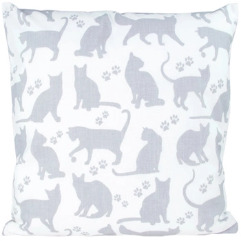 Poszewka bawełniana Koty szare na bieli 50x70